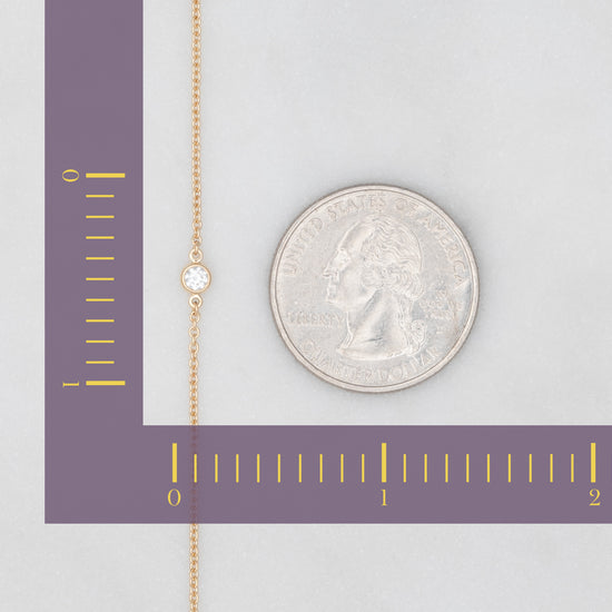 RIVA - Bezel Set  Diamond Charm 14K Gold 