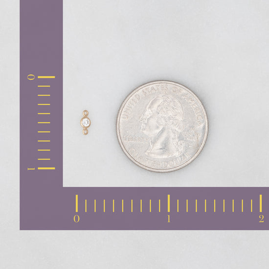 RIVA - Bezel Set  Diamond Charm 14K Gold 