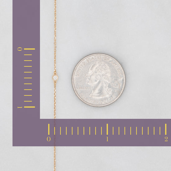 RIVA - Bezel Set  Diamond Charm 14K Gold 