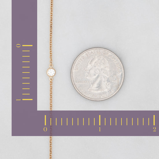 RIVA - Bezel Set  Diamond Charm 14K Gold 