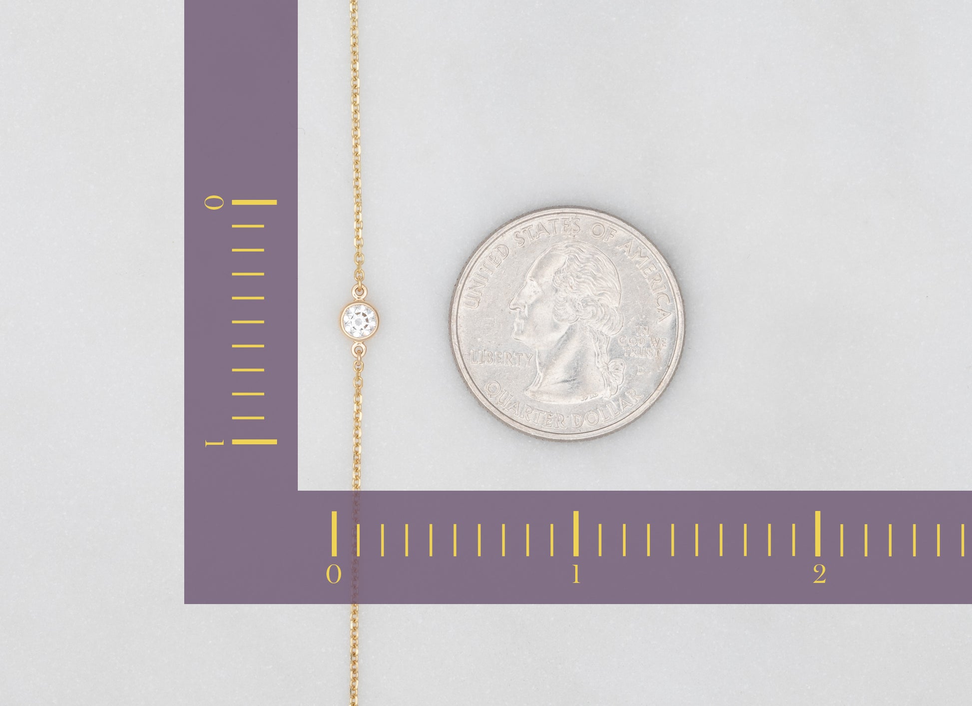 RIVA - Bezel Set  Diamond Charm 14K Gold 