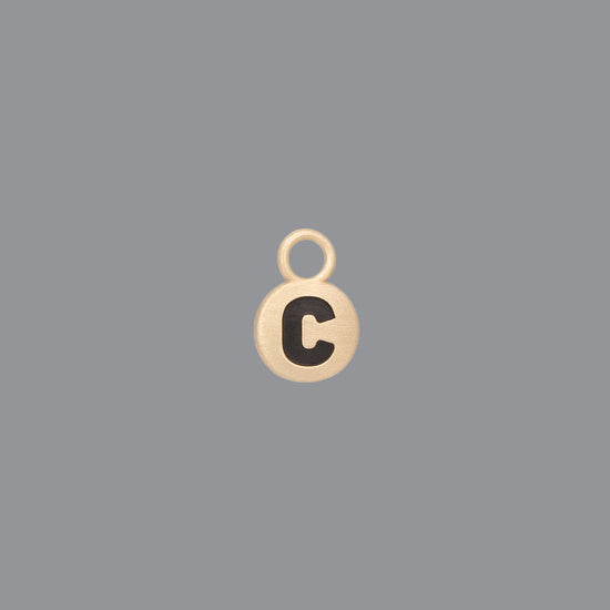 RIVA - 14K Gold Classic Round Letter Charms