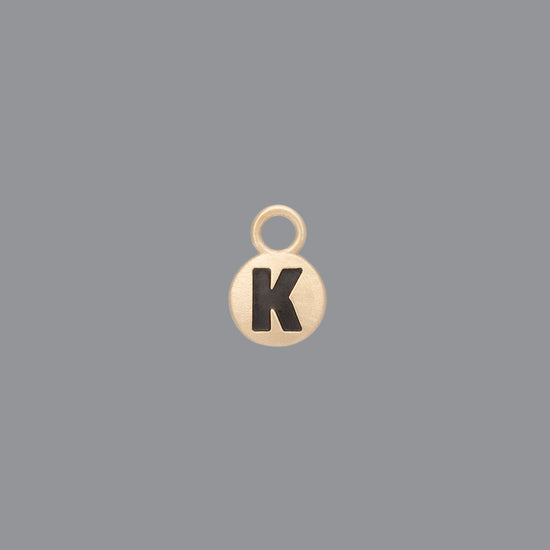 RIVA - 14K Gold Classic Round Letter Charms