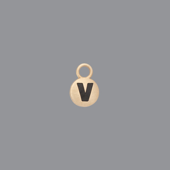 RIVA - 14K Gold Classic Round Letter Charms