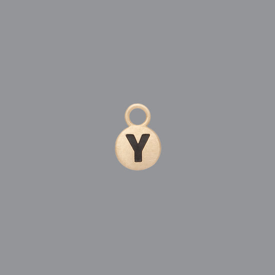 RIVA - 14K Gold Classic Round Letter Charms