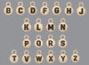 RIVA - 14K Gold Classic Round Letter Charms