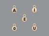 RIVA - 14K Gold Classic Round Letter Charms