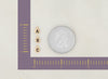 RIVA - 14K Gold Classic Round Letter Charms size chart
