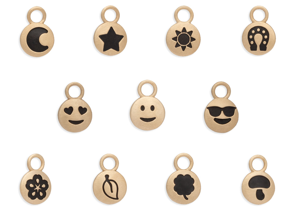 Round Emoji Charms (Satin Finish)