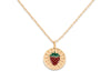 14K Golden Bloom Enamel Pendant Necklace Collection
