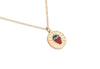 14K Golden Bloom Enamel Pendant Necklace Collection
