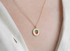14K Golden Bloom Enamel Pendant Necklace Collection