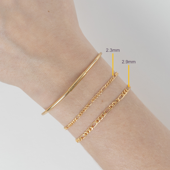 Gold Filled 2.90mm Figaro Chain RIVA Precision 
