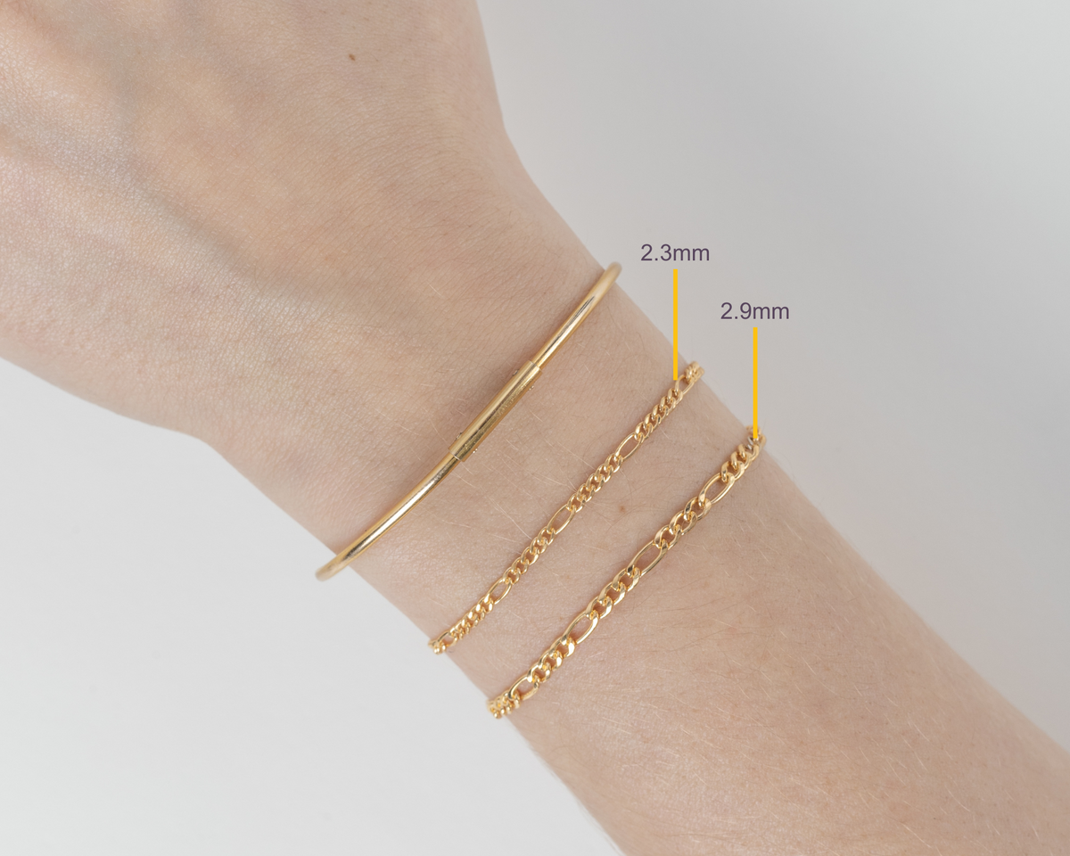 Gold Filled 2.90mm Figaro Chain RIVA Precision 