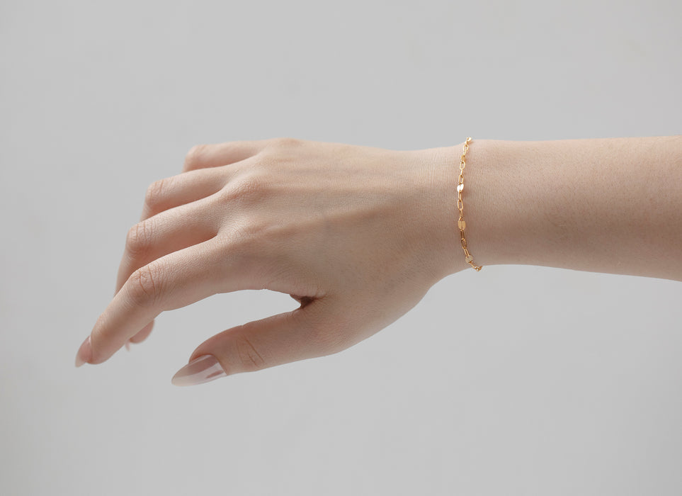 5.25mm Hammered Paper-Clip Chain By the Inch