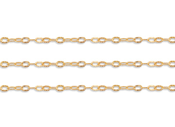 Gold chain on a white background