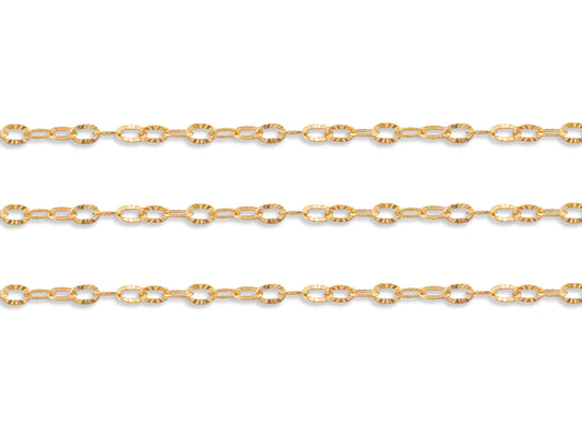 Gold chain on a white background