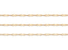 Gold hammered chain on a white background