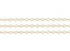 Gold chain with geometric design on a white background