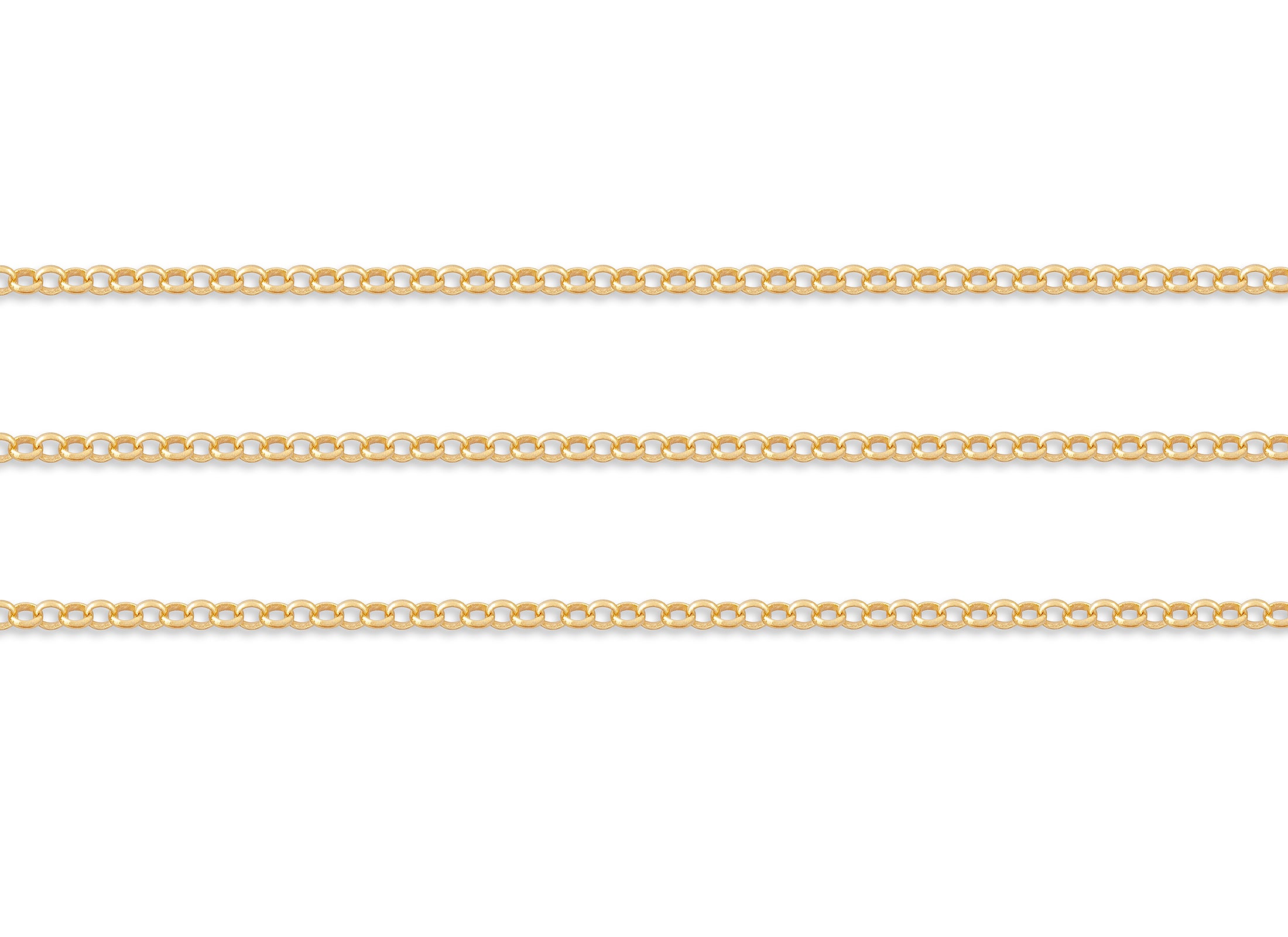 Gold Filled Flat Rolo Chain by the Inch – Wholesale Chain | RIVA ...