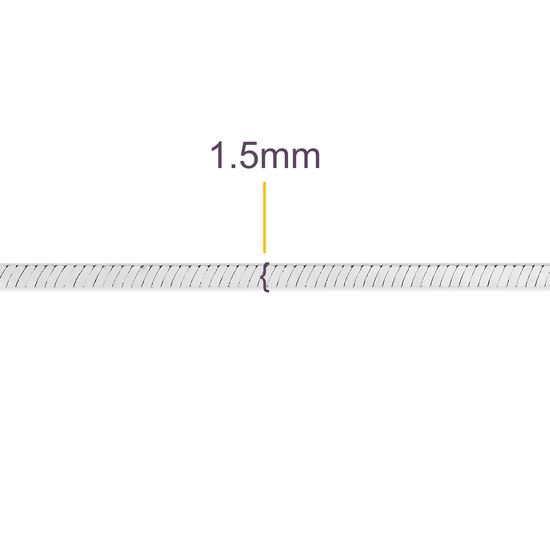 Sterling Silver 1.55mm Herringbone Chain RIVA Precision 