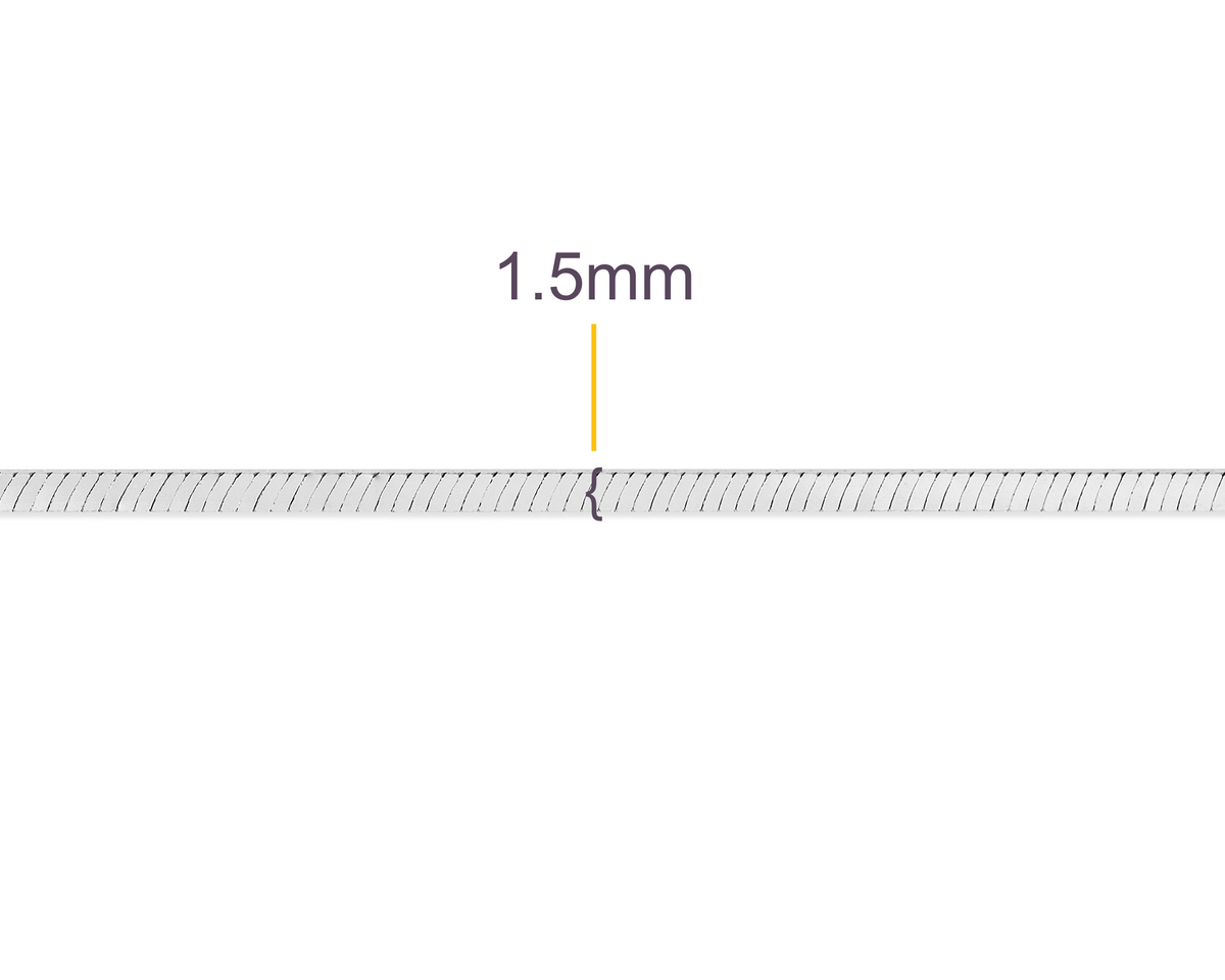Sterling Silver 1.55mm Herringbone Chain RIVA Precision 