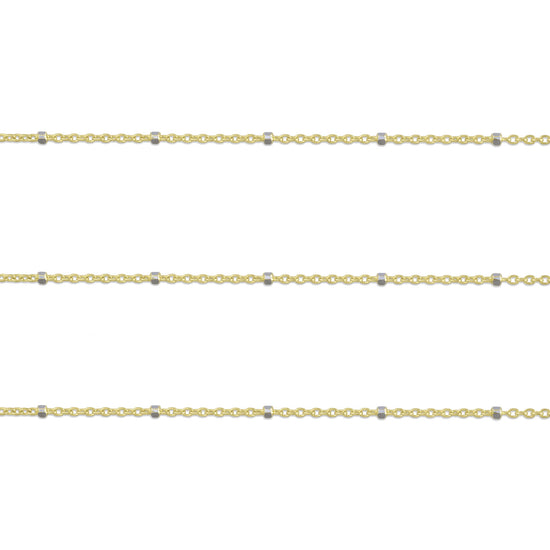Diamond Cut Satellite chain on white background