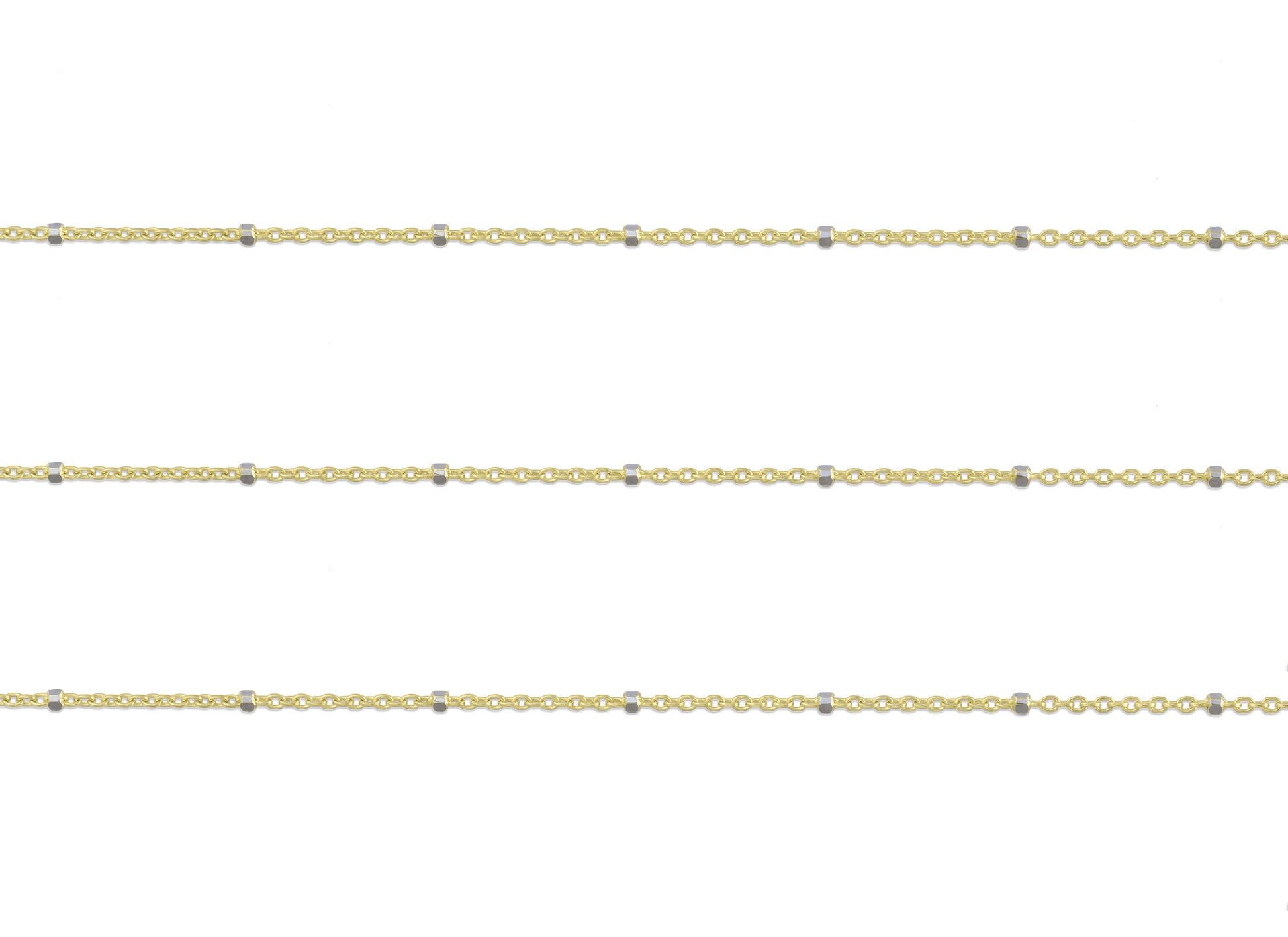 Diamond Cut Satellite chain on white background
