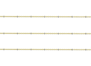 Diamond Cut Satellite chain on white background