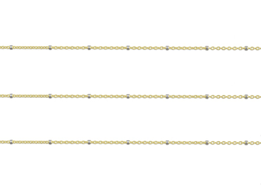 Diamond Cut Satellite chain on white background