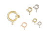 Set of gold and rose gold spring ring clasps components 