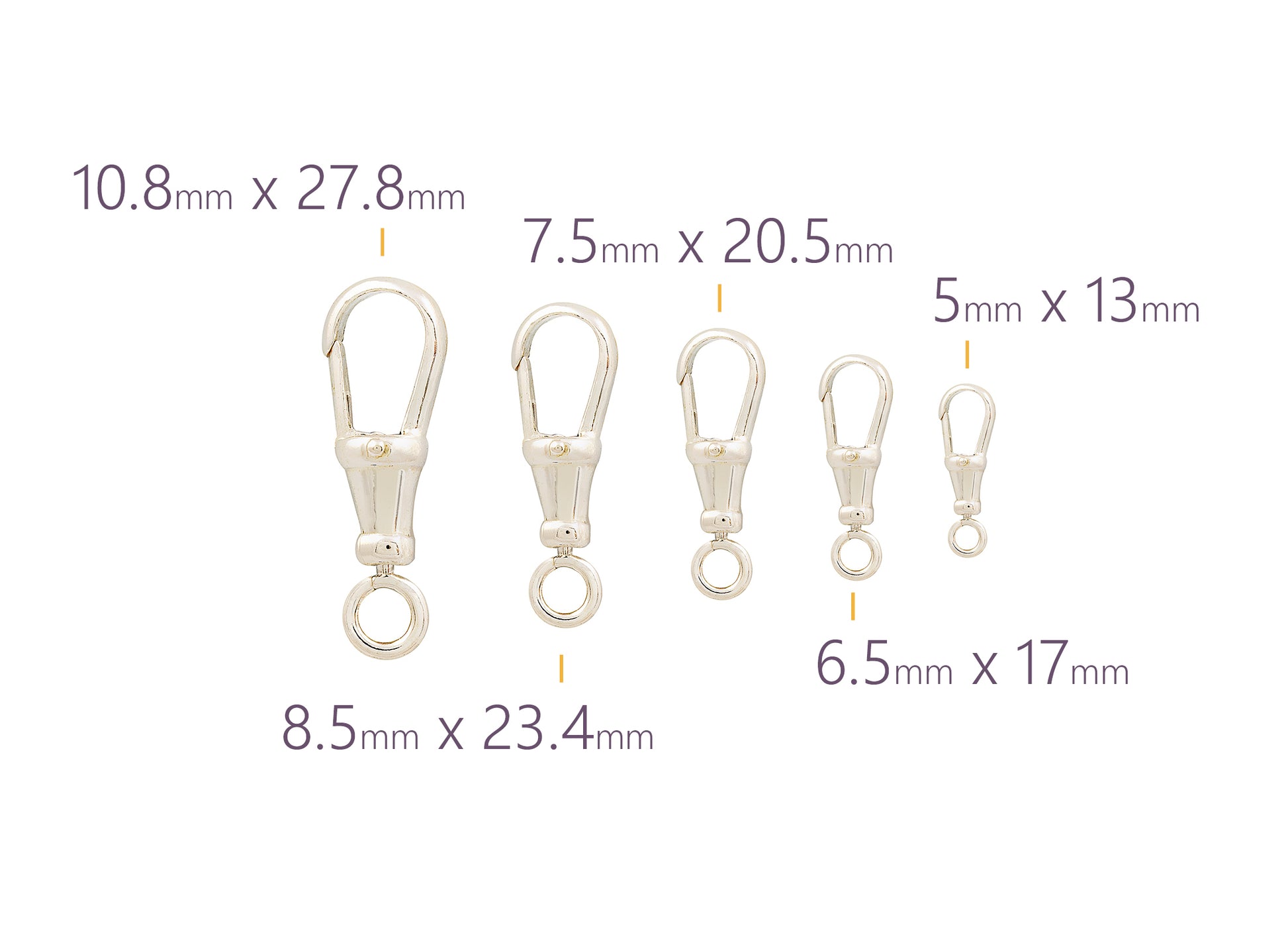 Swivel Clasps in Sterling Silver Riva Precision 