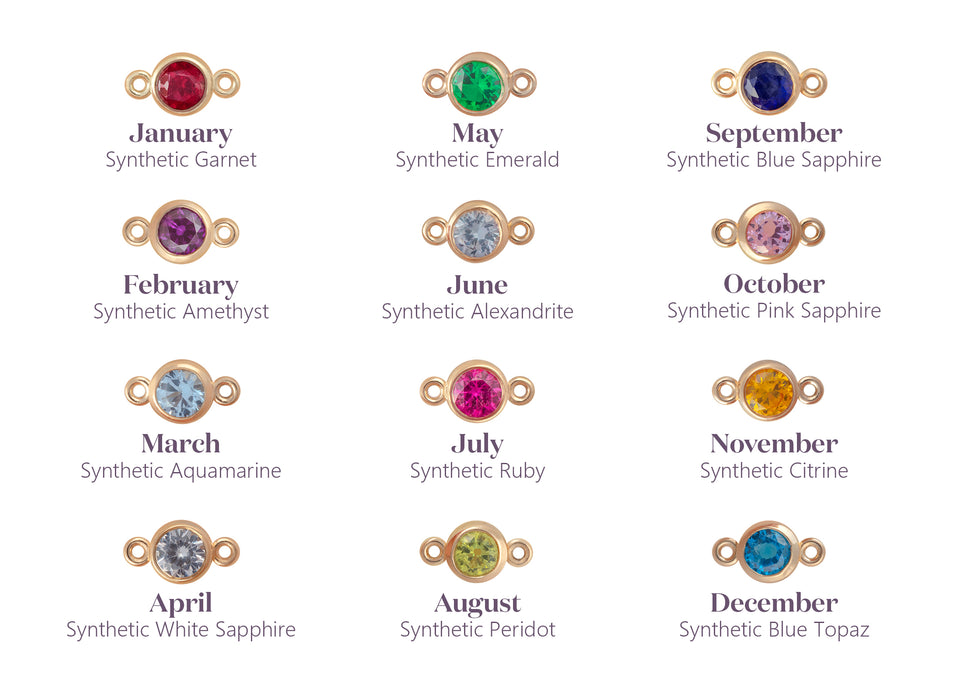 Synthetic Birthstone Connector Pack