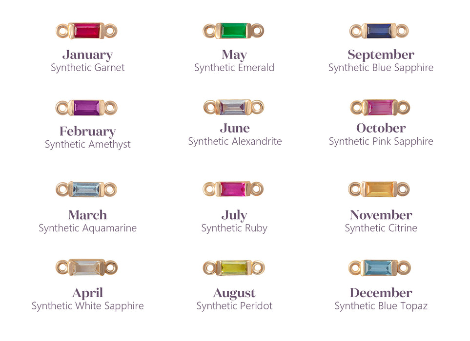 Synthetic Birthstone Connector Pack