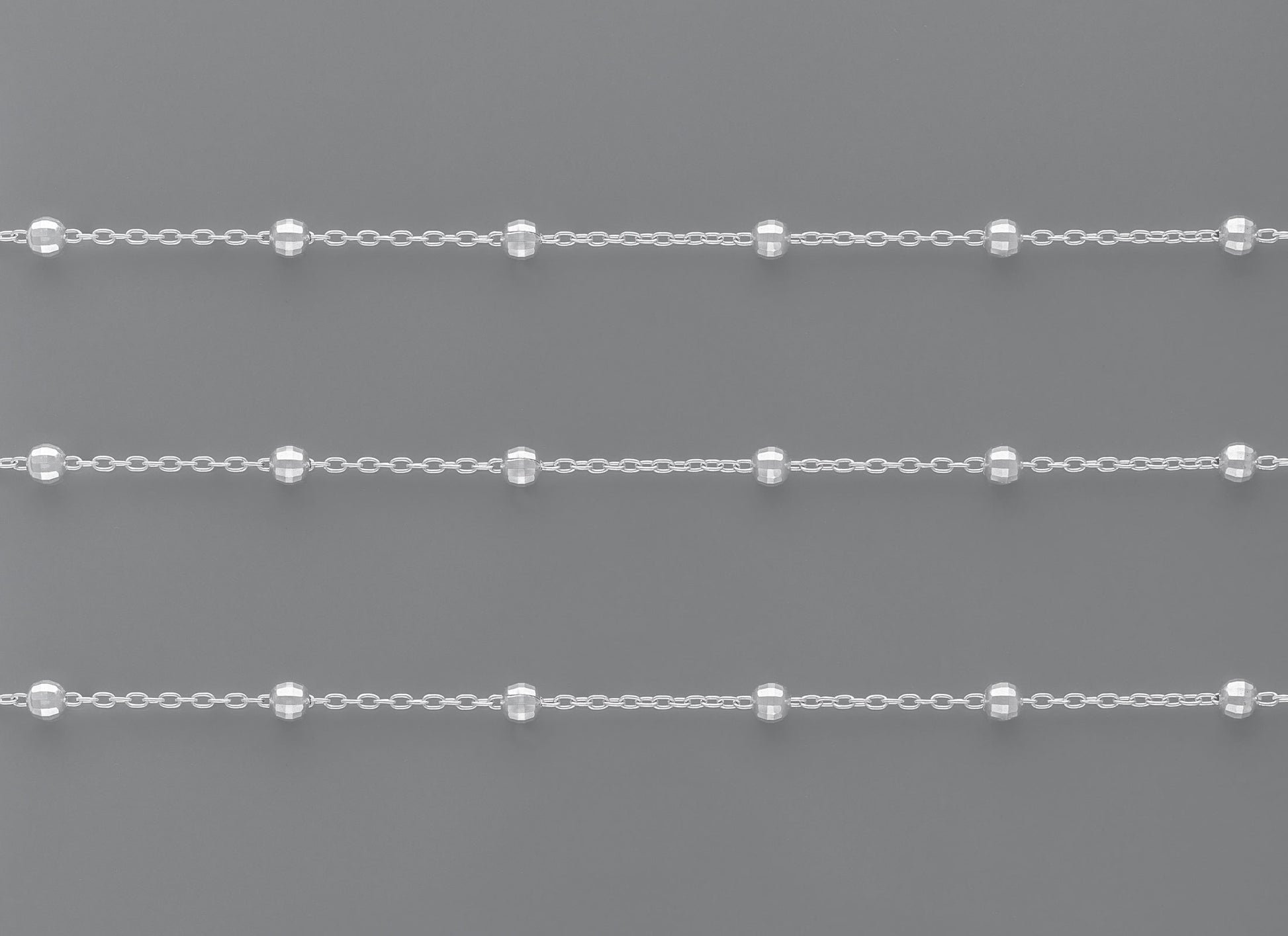 4mm Disco Ball Satellite Chain By the Inch Sterling Silver Necklace Jewelry Riva Ethical Bulk Made in USA, Brooklyn NY