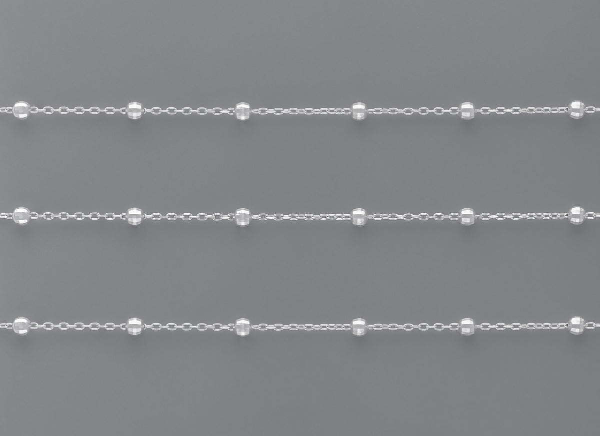 4mm Disco Ball Satellite Chain Chain By The Inch From RIVA Precision 