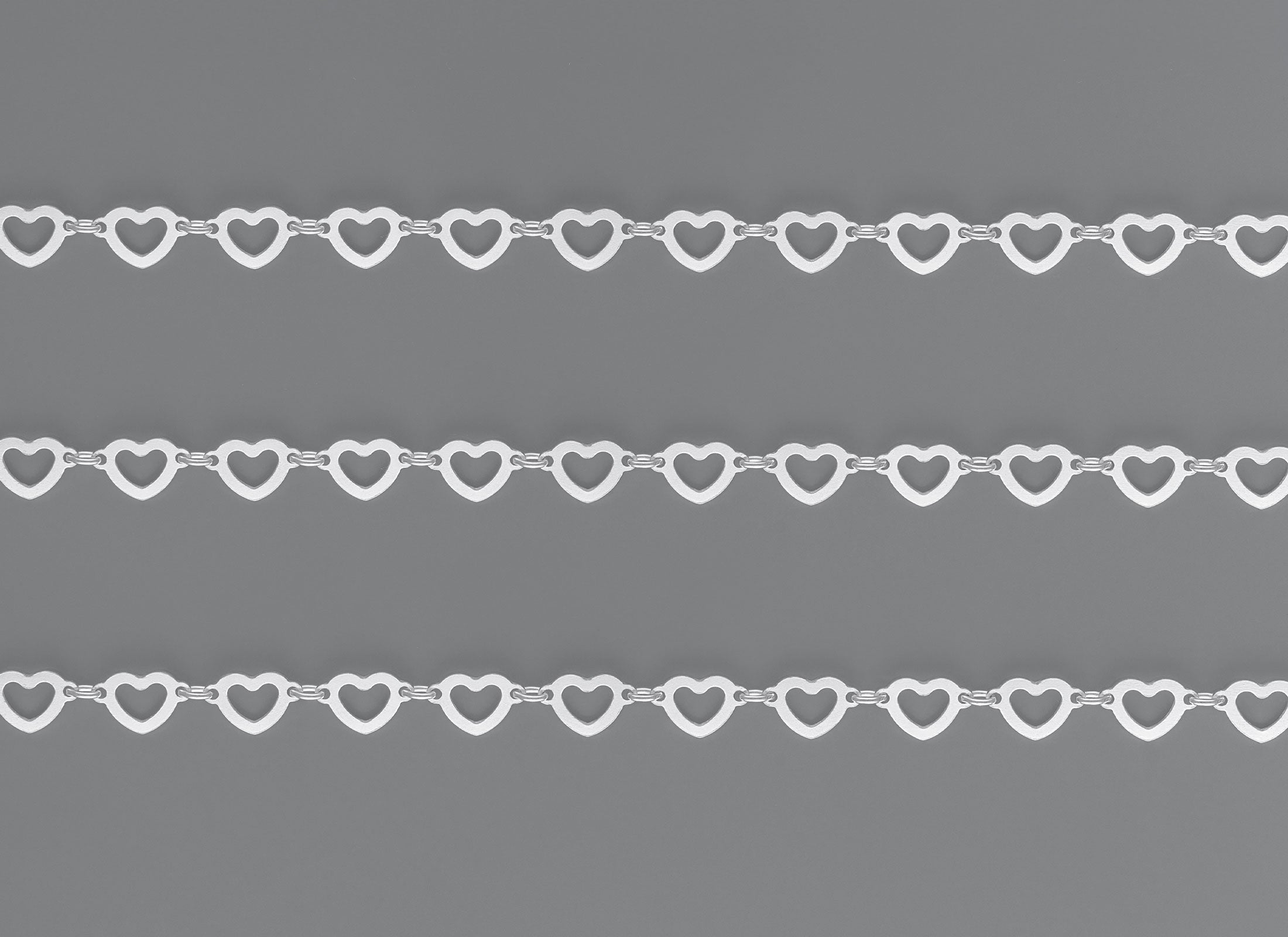 8.8mm Heart Connector Chain By the Inch – Wholesale Chain | RIVA ...