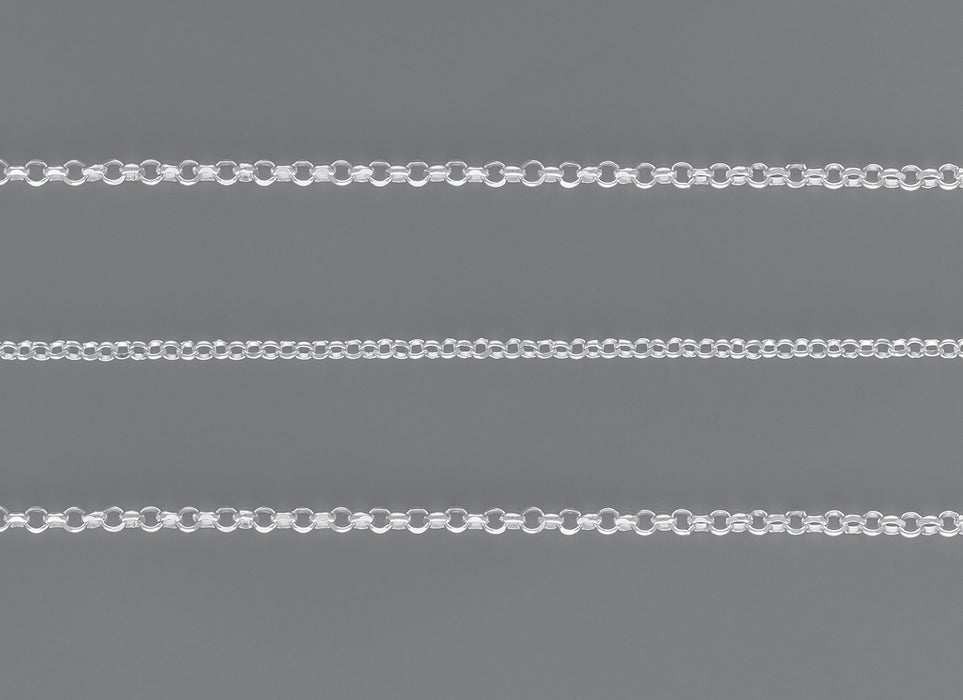 1.38mm, 1.64mm, 1.4mm, 1.65mm Diamond-Cut Cable Chain By the Inch Sterling Silver Necklace Jewelry Riva Ethical Bulk Made in USA, Brooklyn NY