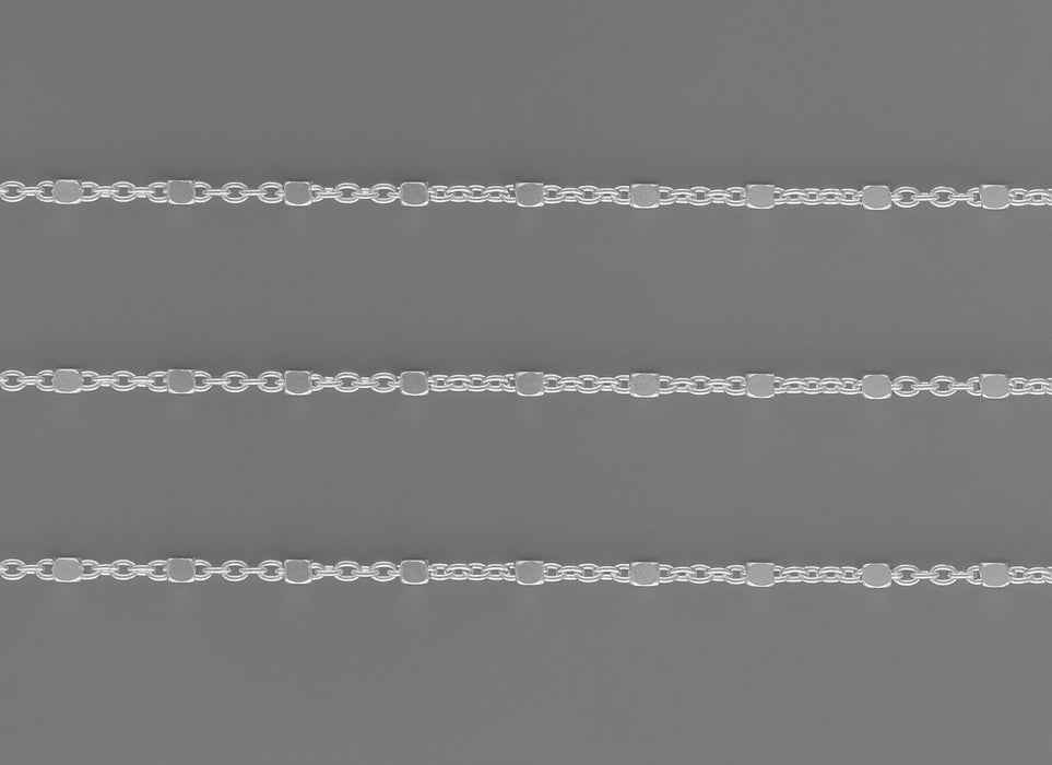 1.48mm Square Satellite Chain By the Inch