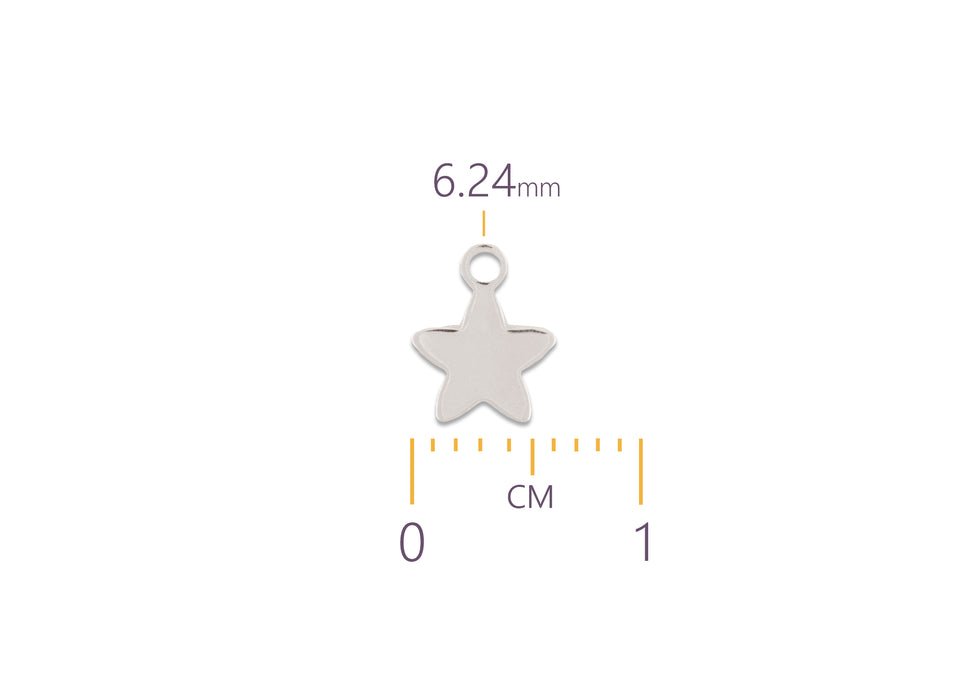 8mm x 6mm Star Charm