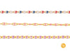 3mm Enameled Paperclip Chain By the Inch
