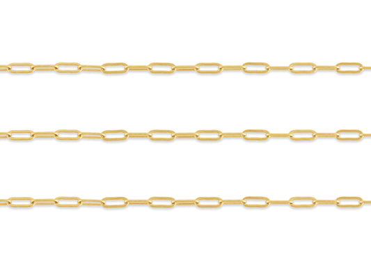 1.50mm Flat-Wire Paper Clip Chain By the Inch