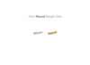 Two round permanent bangle tubes, one silver and one gold, with text '2mm Round Bangle Tube' RIVA Precision 