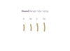 Gold permanent bangle tube-sizing chart with small, medium, large, and extra-large options RIVA precision 
