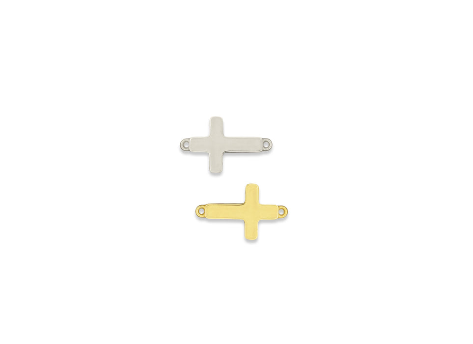 Cross Connector 14K Yellow Gold, 14K White Gold, Sterling Silver, Vermeil, Cross Jewelry Connector
Cross Link Charm
Cross Pendant Connector permanent jewelry