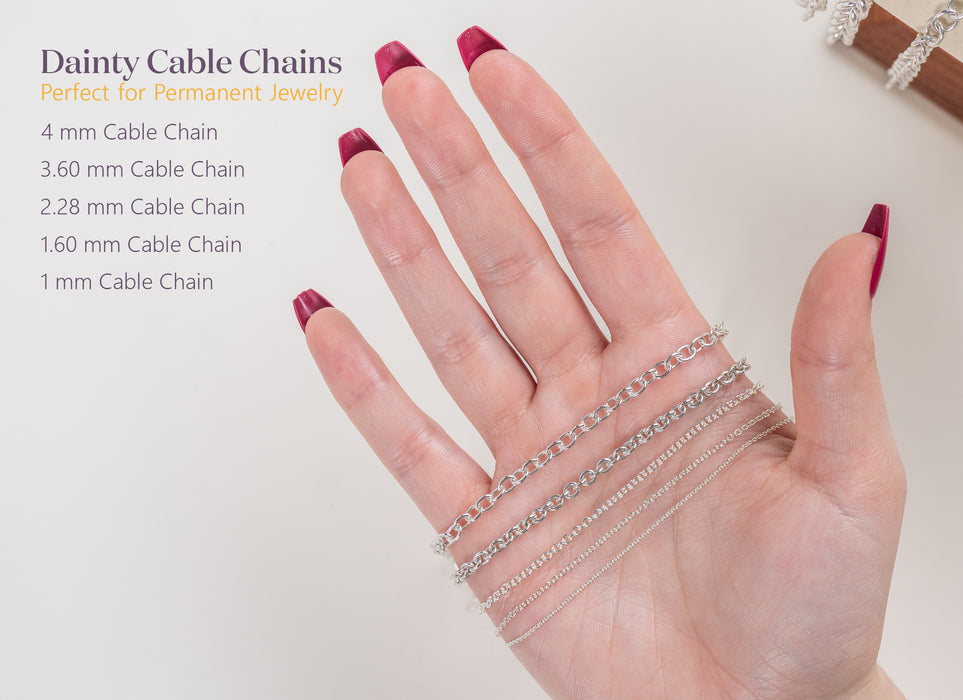 1.6mm Cable Chain By the Inch