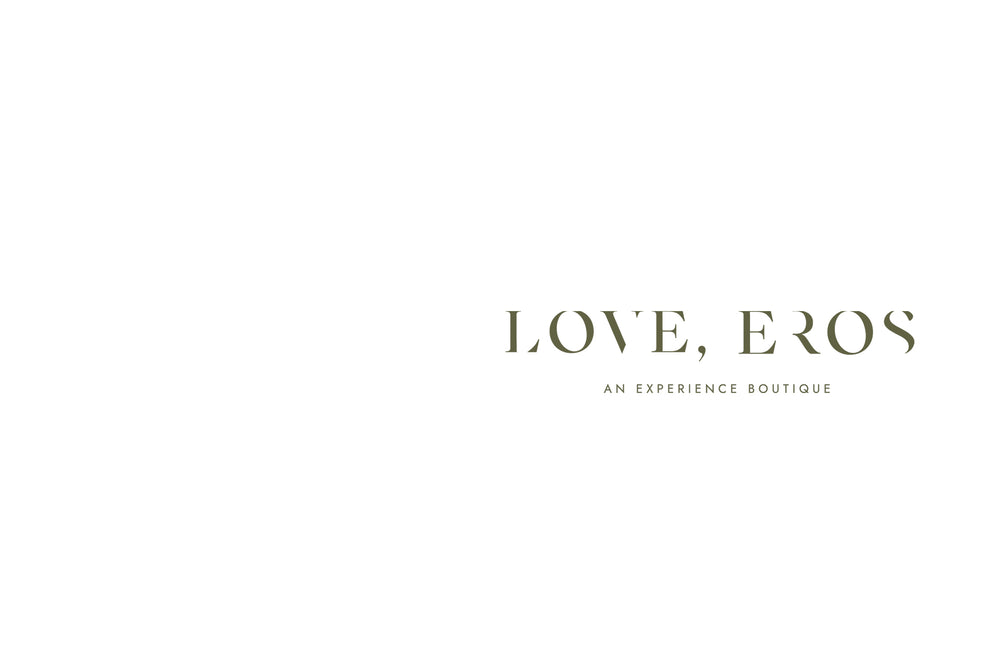 Logo of 'Love, Eros' on a white background