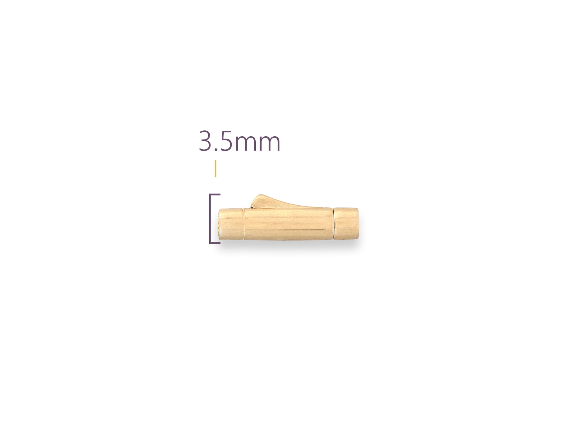 Illustration of a 3.5mm connector on a white background