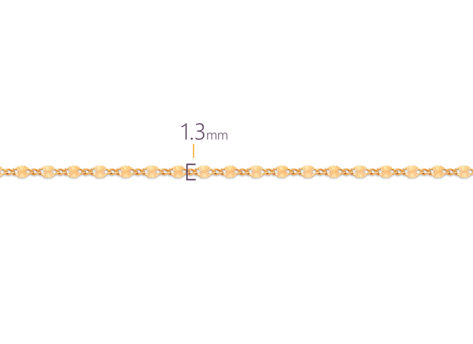 1.3mm Starburst Link Chain By The Inch