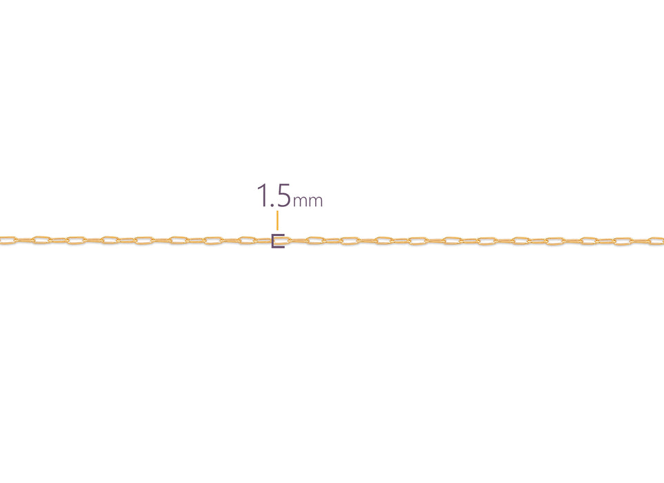 1.5mm Paperclip Chain by the inch